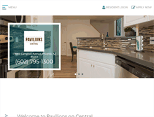 Tablet Screenshot of liveatthepavilions.com